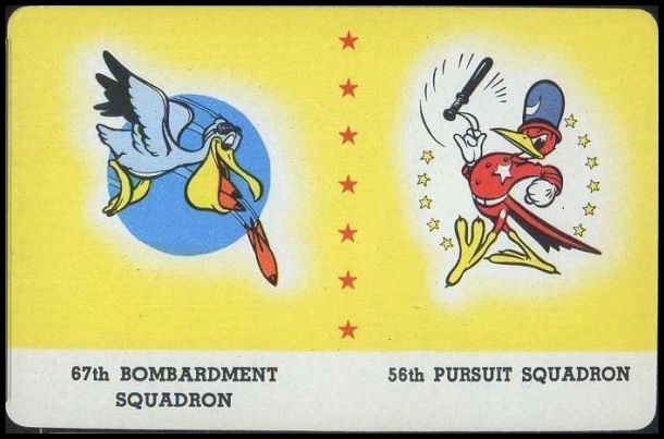R112-10 Card-O Air Squadron Insignia 67th Bomb 56th Pursuit